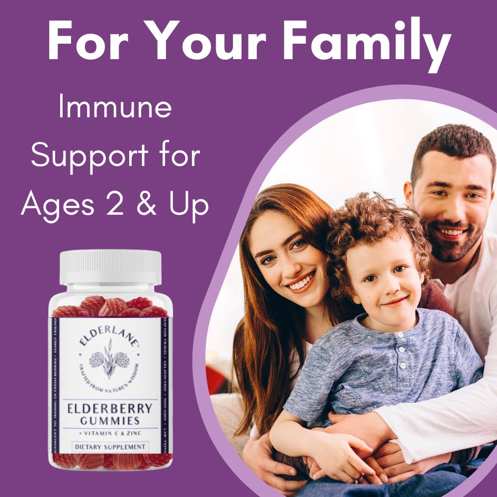 Third-party testing seal on Elderlane Elderberry Gummies packaging.