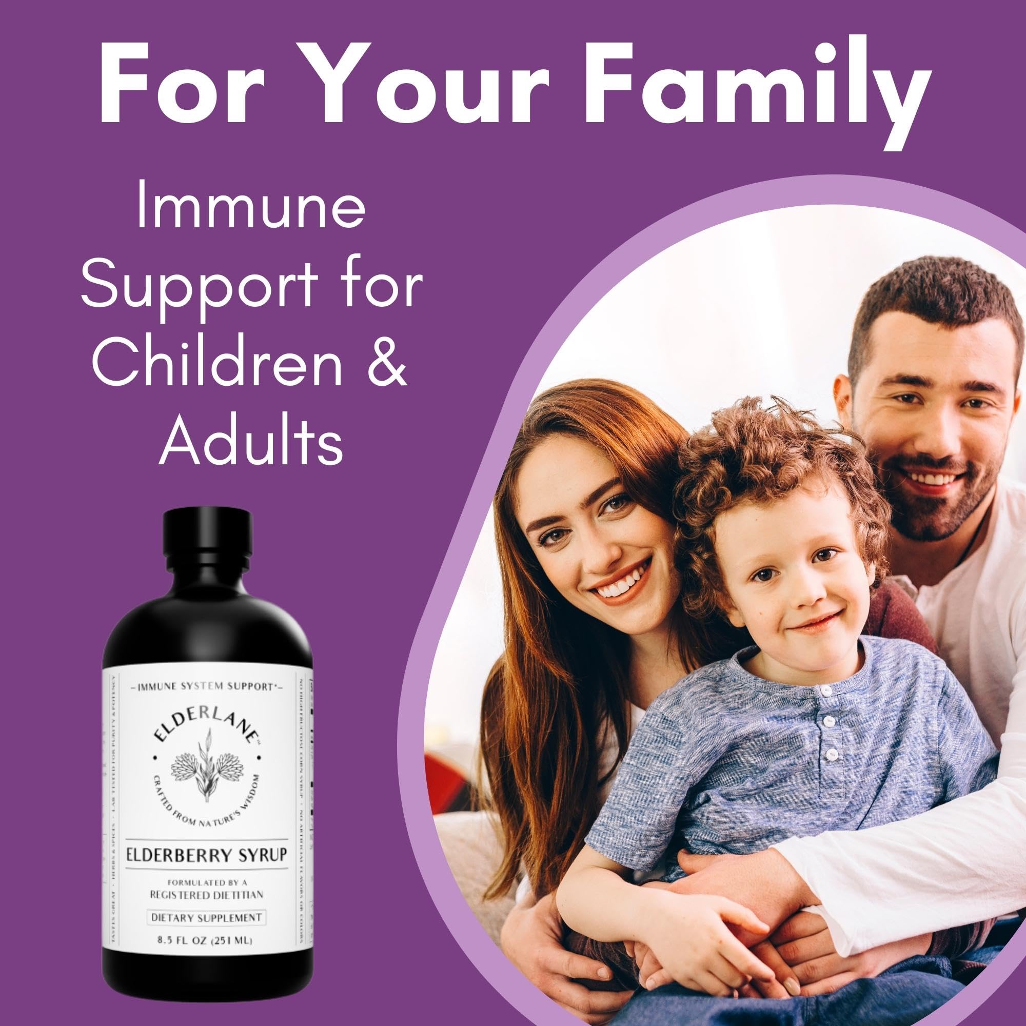 Elderlane Gluten-free label emphasizes allergy-friendly formulation.