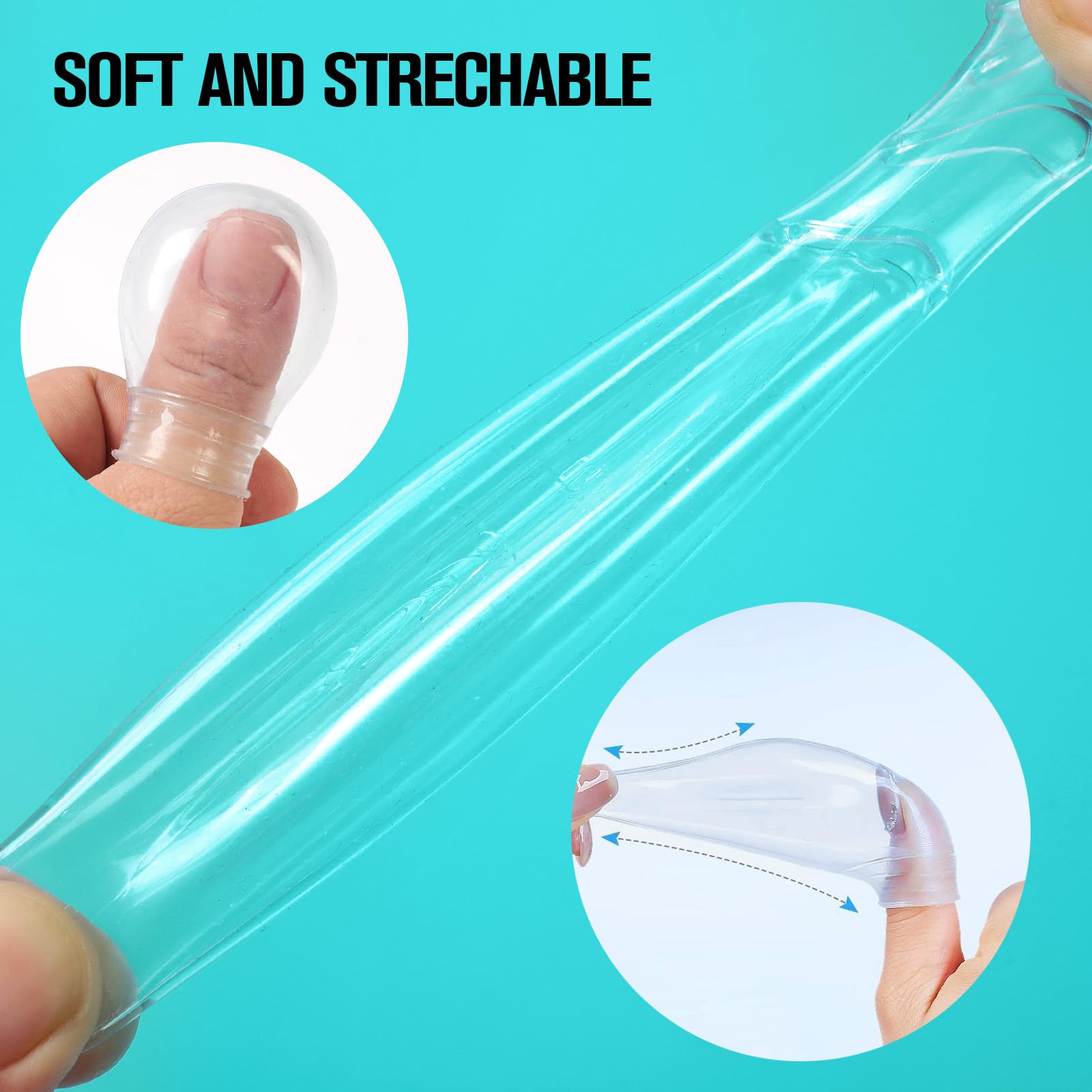 Eldosilk soft silicone fit stays comfortable on fingers and toes.