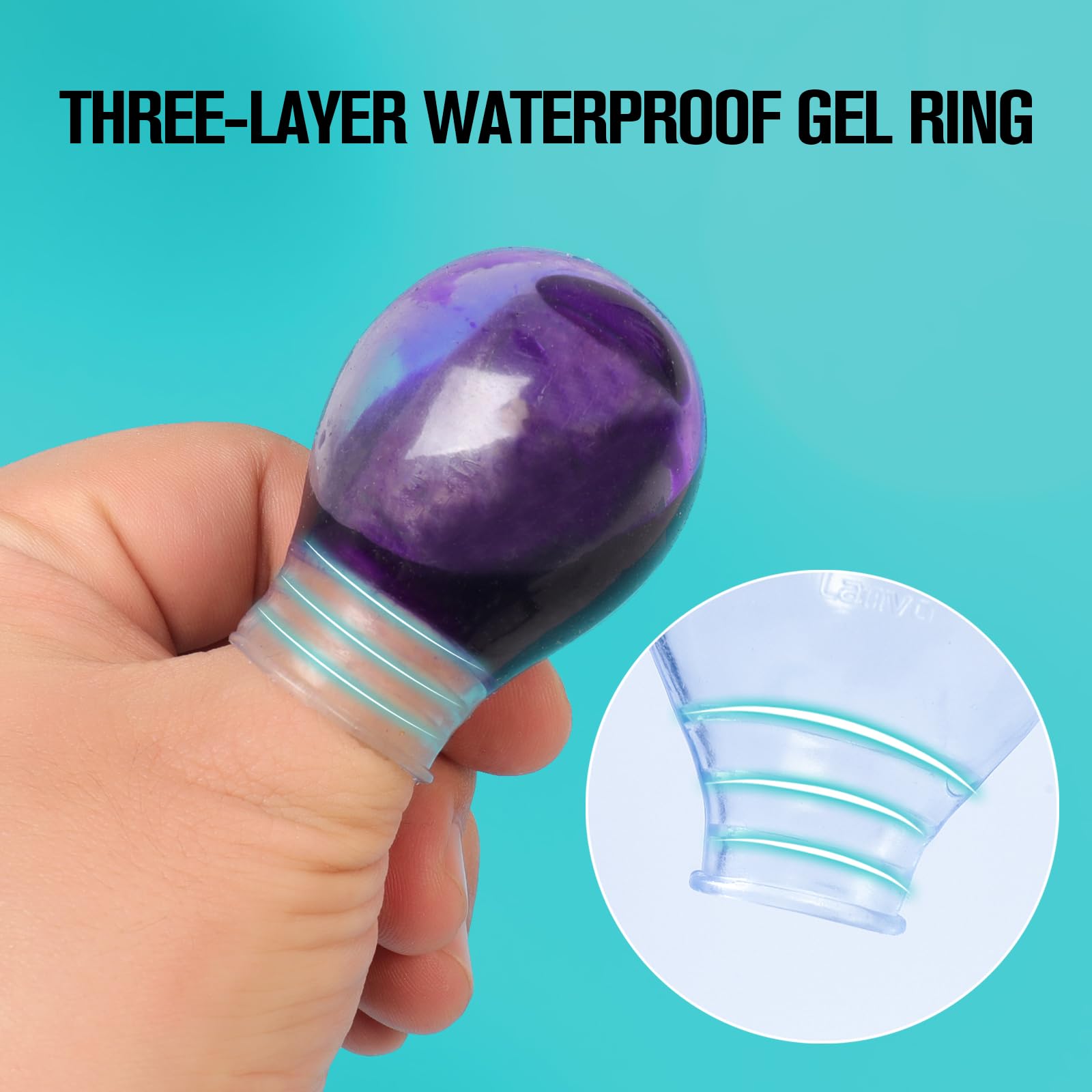 Eldosilk triple-seal design prevents water leakage during nail soaks.