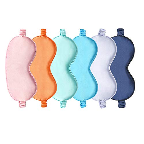 EleCharm antifaz ojos seda satin colores surtidos, facilita dormir mejor
