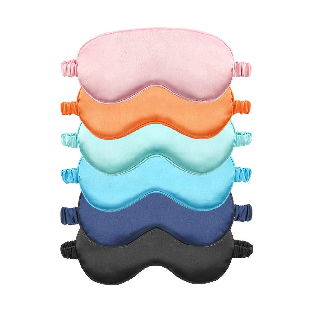 EleCharm antifaz ojos seda satin, doble cara, descanso suave