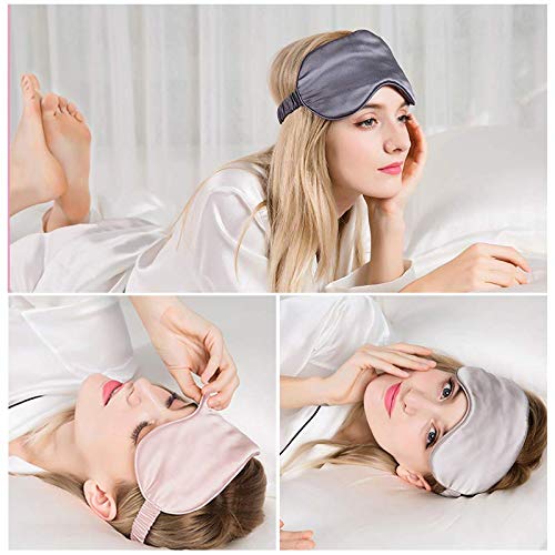 EleCharm antifaz ojos seda satin, perfecto para dormir durante desplazamientos