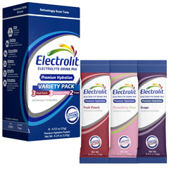 Electrolit lemon-lime powder packet for refreshing on-the-go hydration.