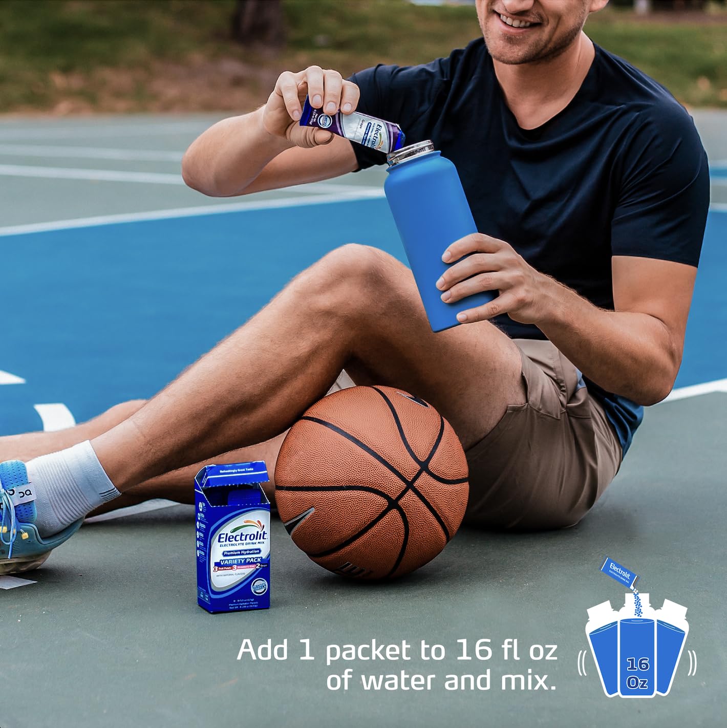 Electrolit portable hydration packets for easy travel and busy schedules.