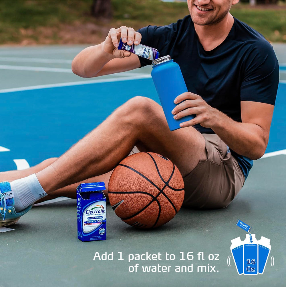 Electrolit portable hydration packets for easy travel and busy schedules.
