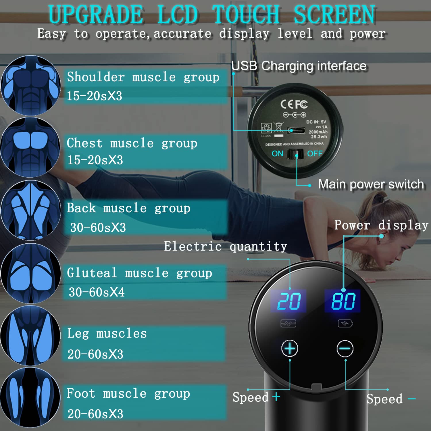 Elefor massage gun bullet head targets precise trigger points.