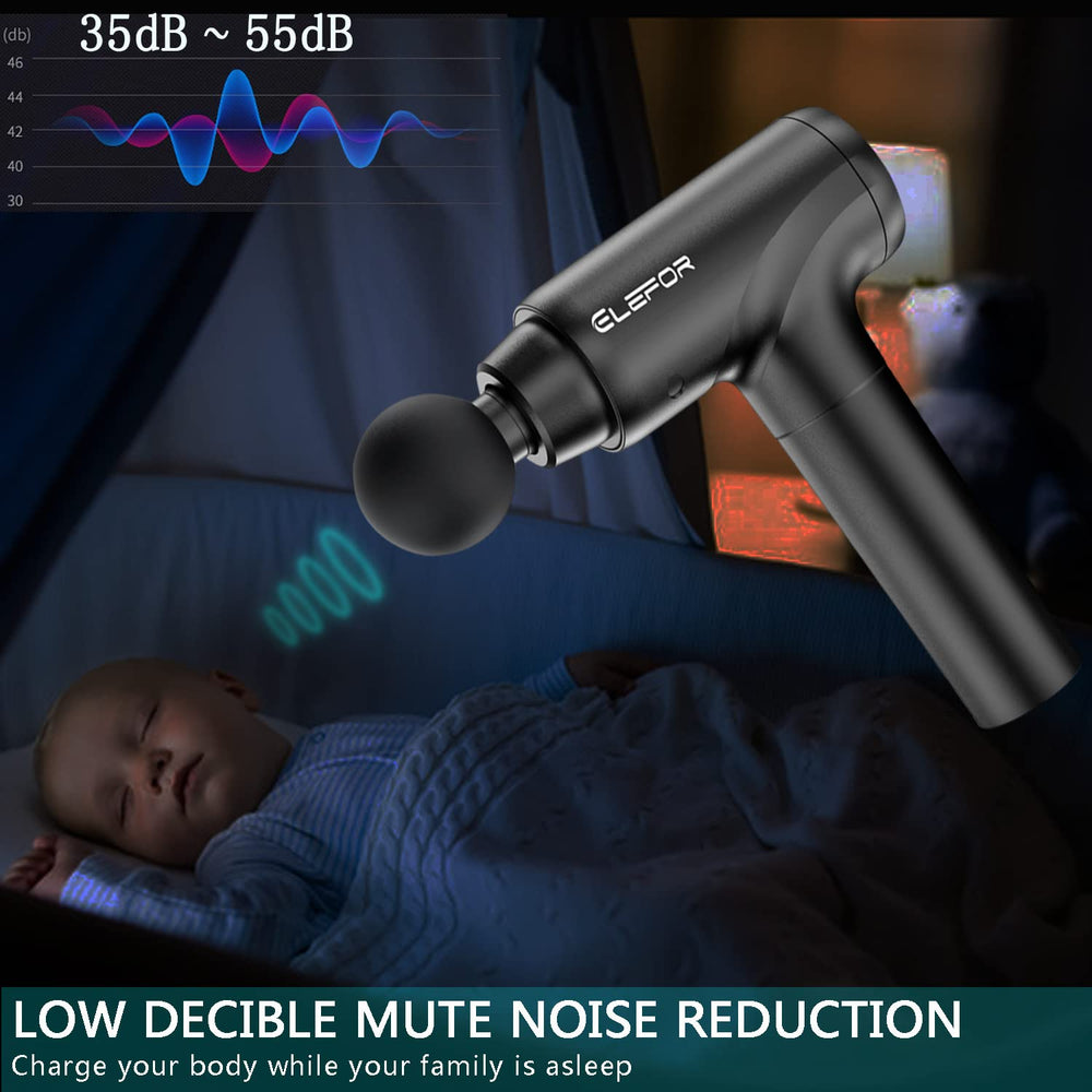 Elefor massage gun u-shaped head eases spine and neck.