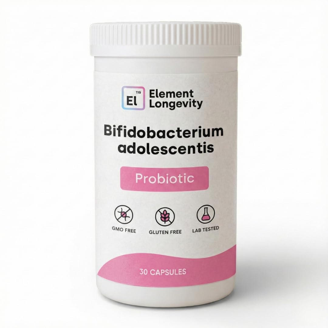 Element Longevity bottle showing human-native probiotic for digestive support.