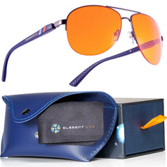 Element Lux amber lenses deliver 99% blue light blocking for calmer evenings.