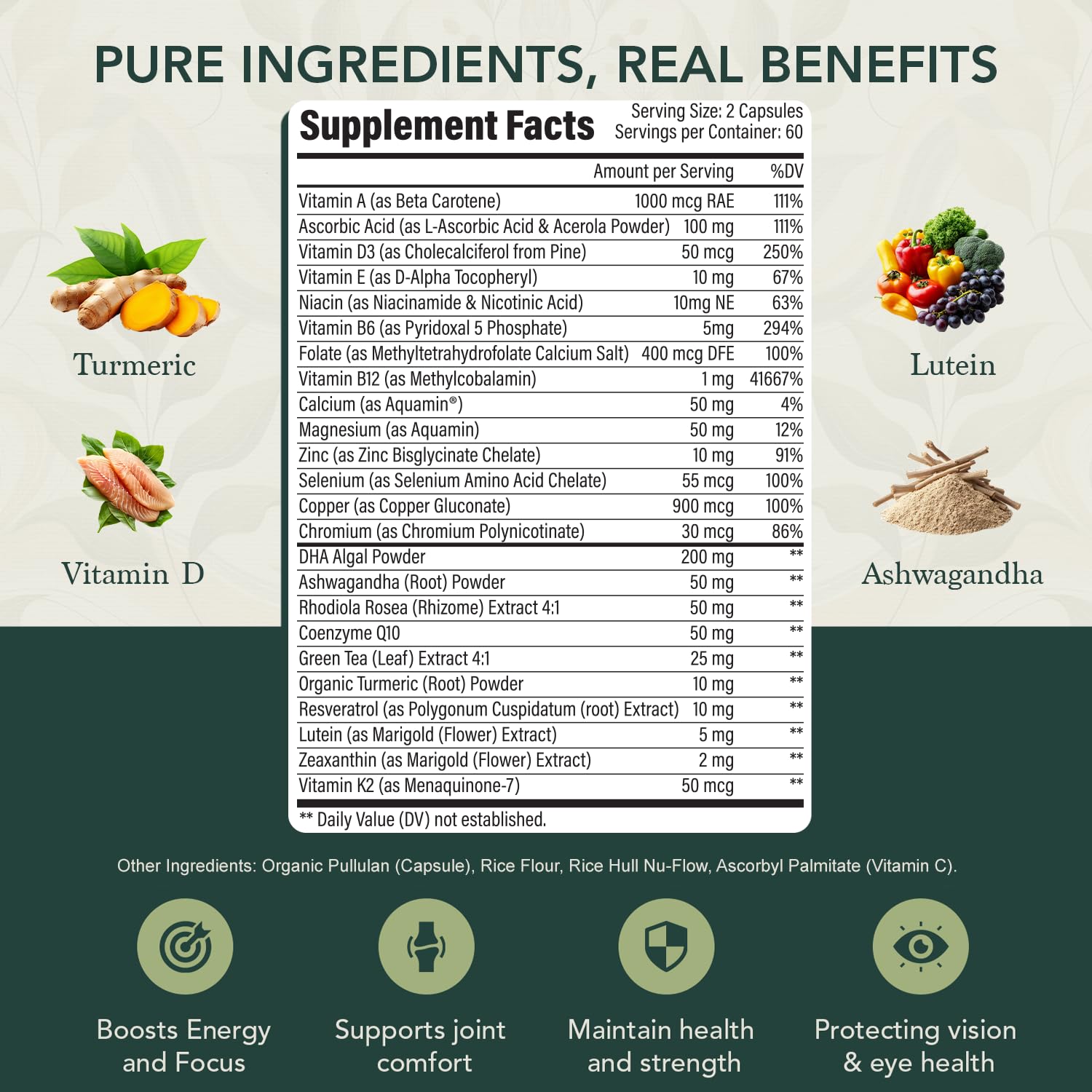 Elements of Life vegan gluten-free label emphasizes organic ingredients