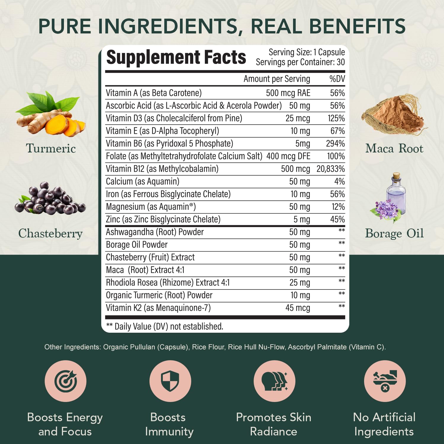 Elements of Life organic pullulan capsules closeup, vegan capsules ensure clean nutrition
