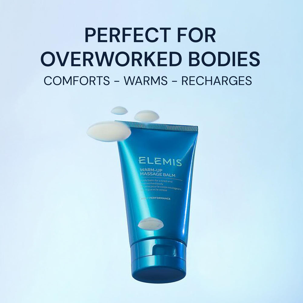 Elemis Warm-Up Massage Balm pump closeup highlighting smooth glide.