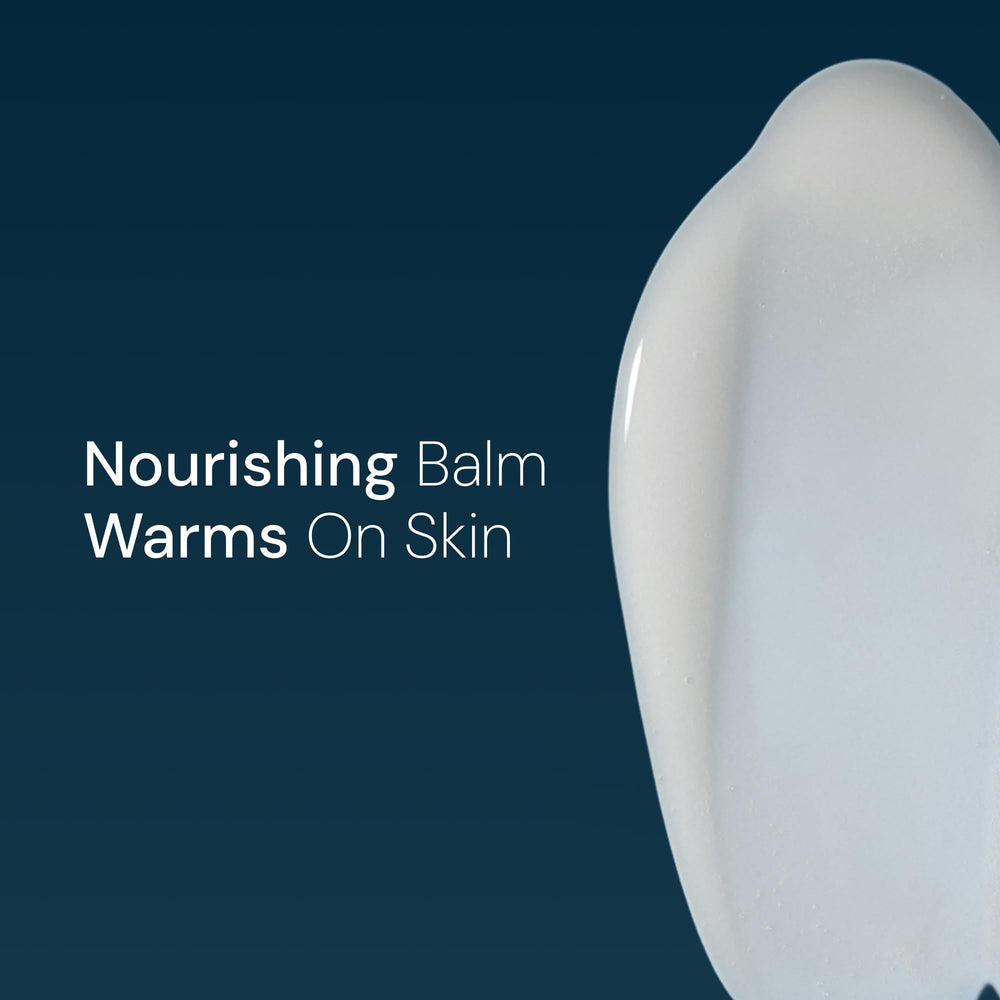 Elemis Warm-Up Massage Balm texture swatch showing rich, silky balm.