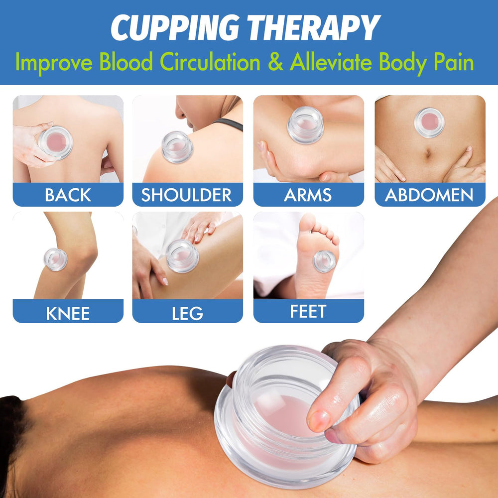 ELERA professional-use cupping set in clinical context, trusted for mobility and recovery.