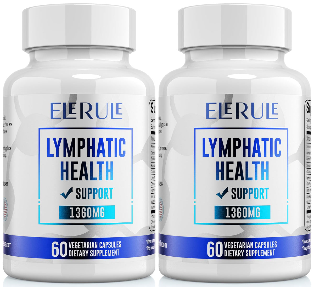 ELERULE lymphatic-support bottle with capsules for convenient daily balance