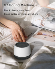 Elesories white noise machine control panel with easy volume and timer adjustments