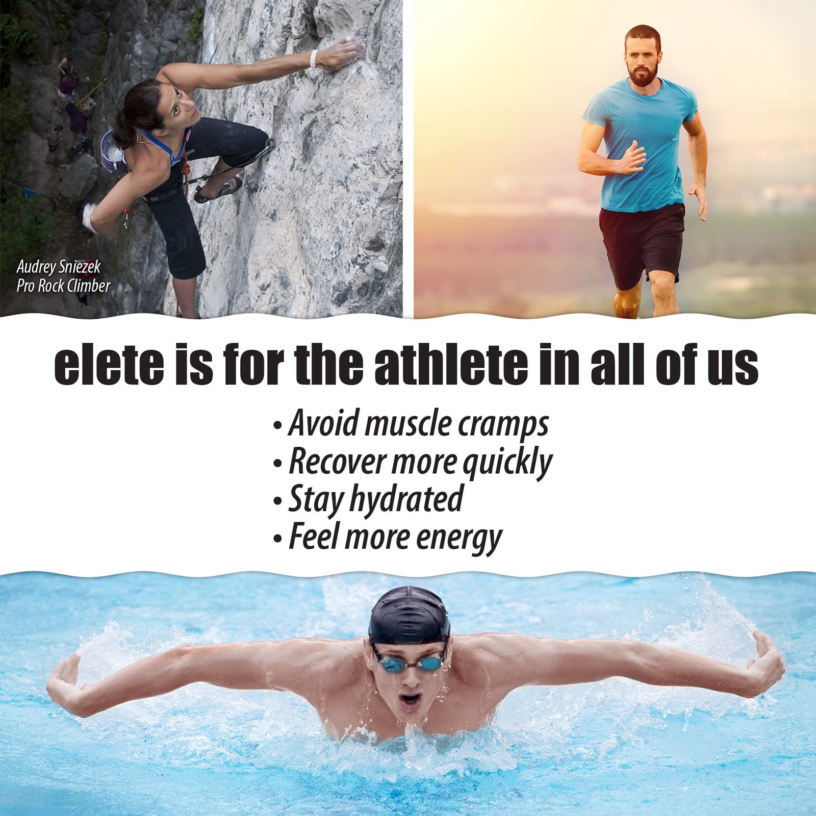 Elete Citrilyte Add-In in a pocket bottle for on the go hydration