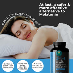 Eleva Nutrition capsules closeup highlights a premium sleep aid formula without fillers.