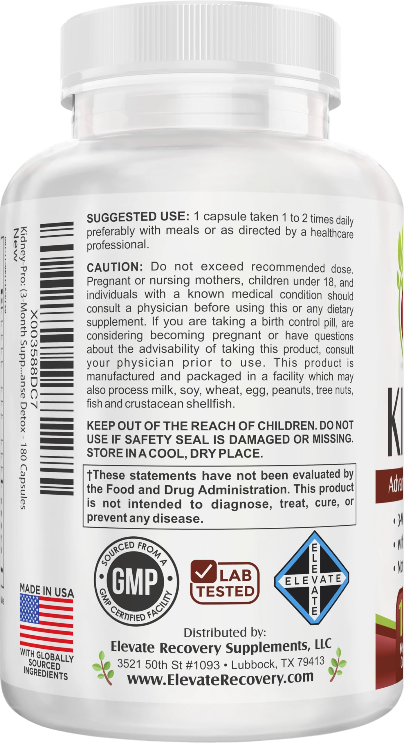 Close-up of KidneyPRO capsules showing herbal blend