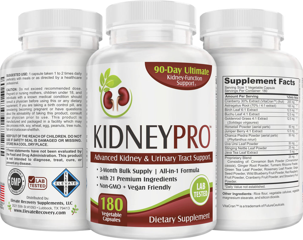 KidneyPRO bottle with water to support hydration