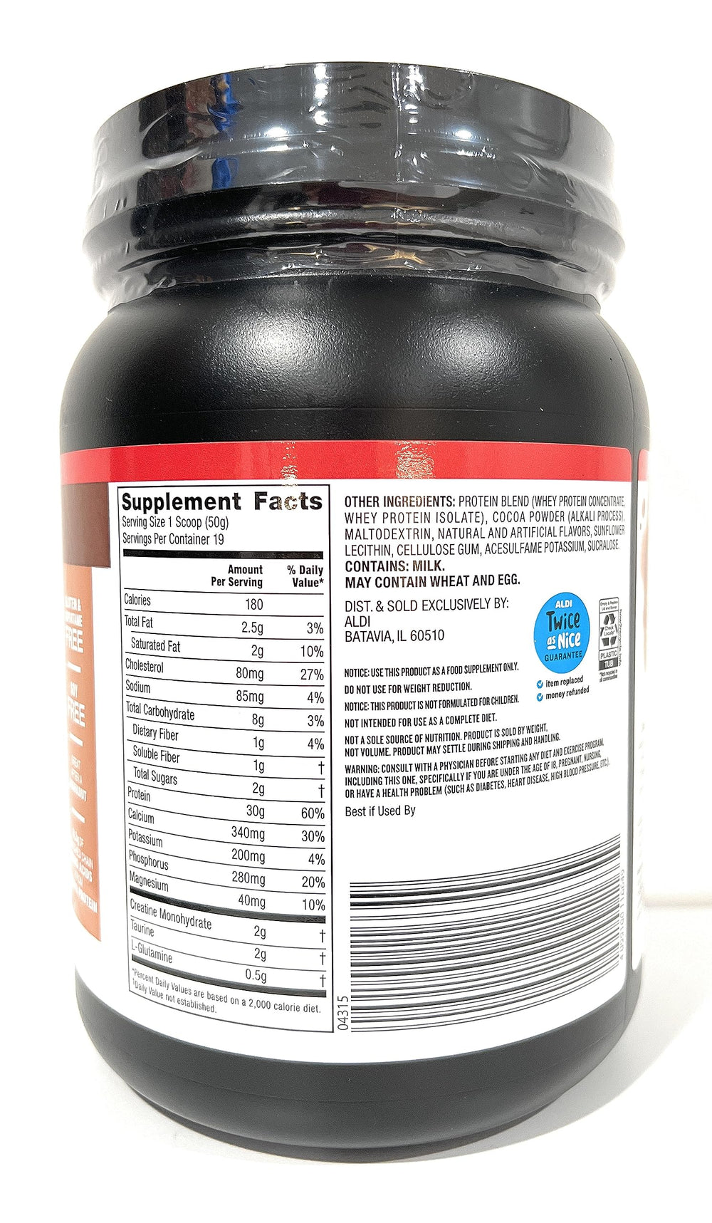 Elevation by Millville scoop with chocolate powder for quick on-the-go protein boost
