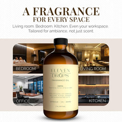 Diffuse Santal Aroma vapors from a diffuser for warm spaces