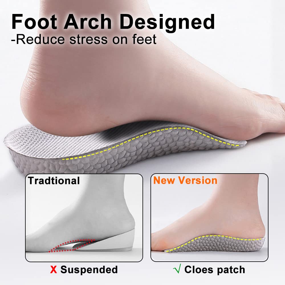 Close-up of Elfzone 1-inch heel-lift insoles for a slim, boot-friendly profile.