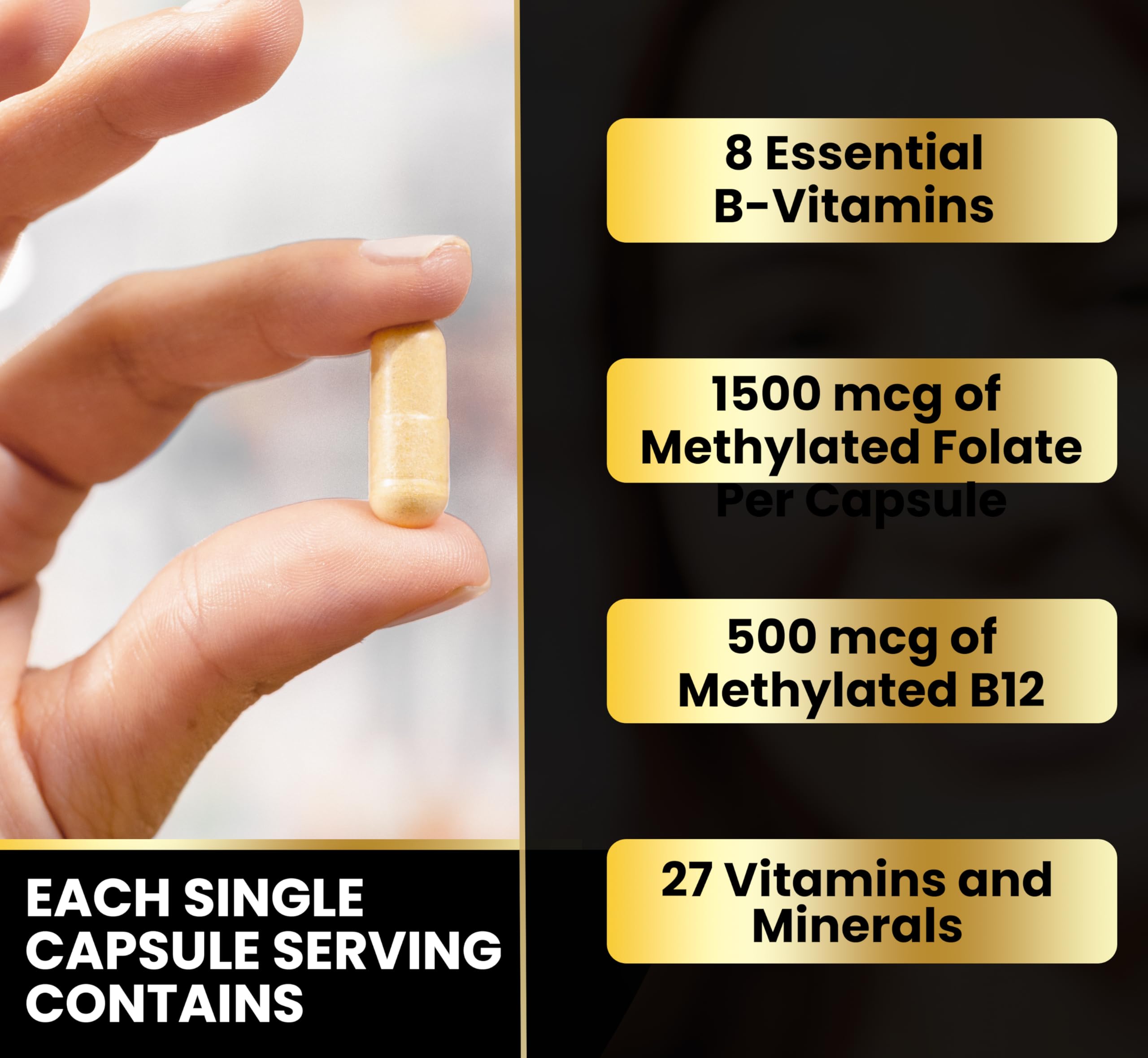 Vegan formula indicator on Eliixr Methylated Multivitamin packaging