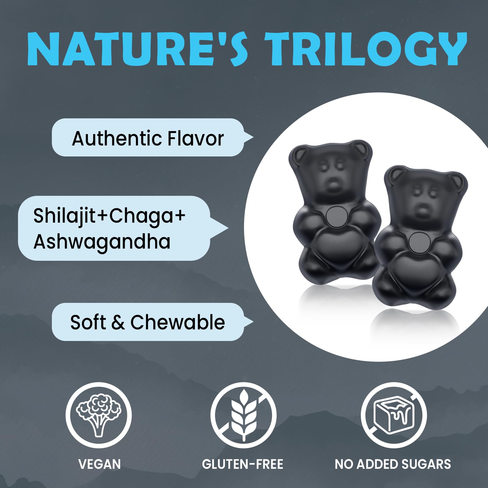 Elikadur Shilajit Gummies ingredients scene emphasizes 85+ minerals and fulvic compounds.