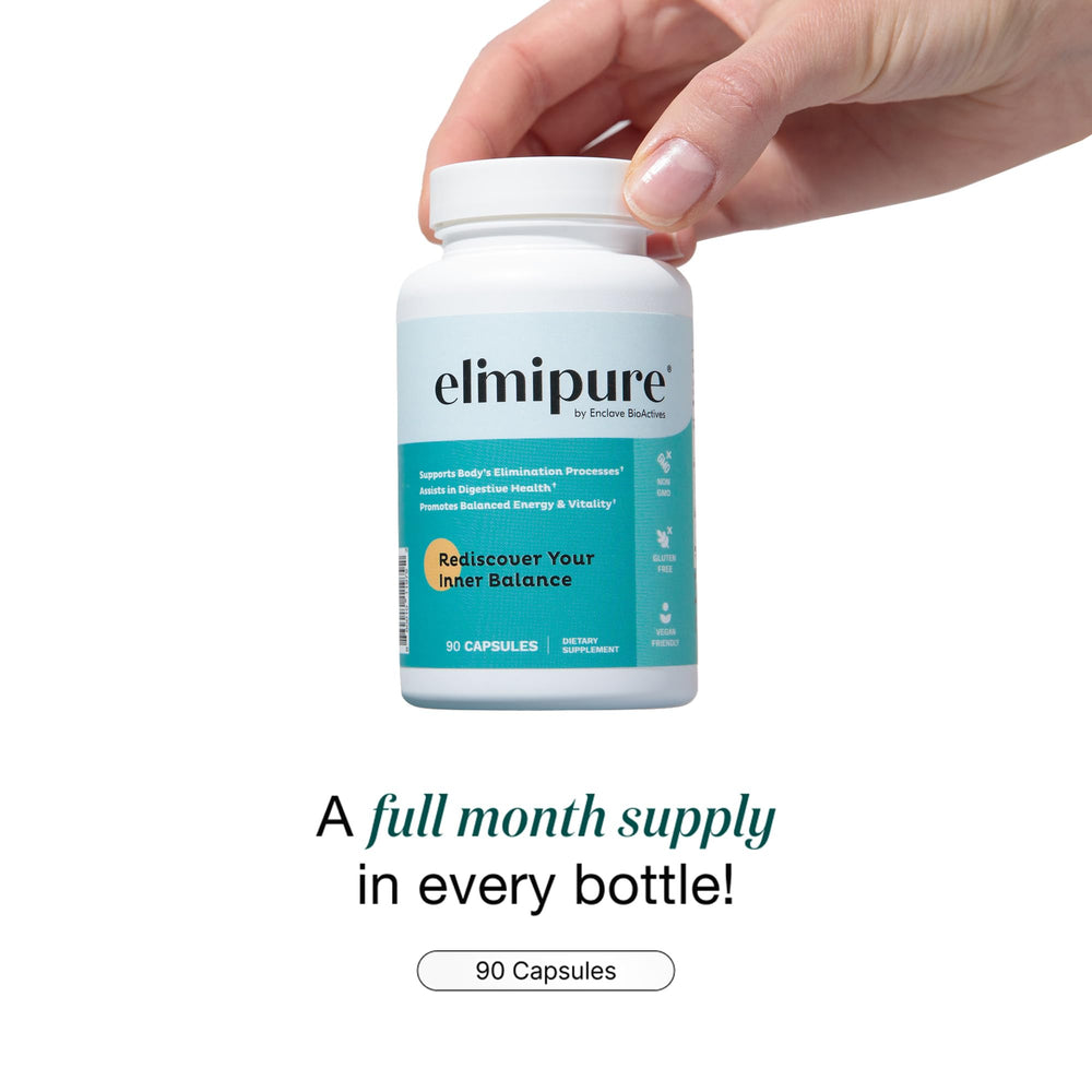 Elimipure Gut Cleanse shown in a morning routine context for easy daily use