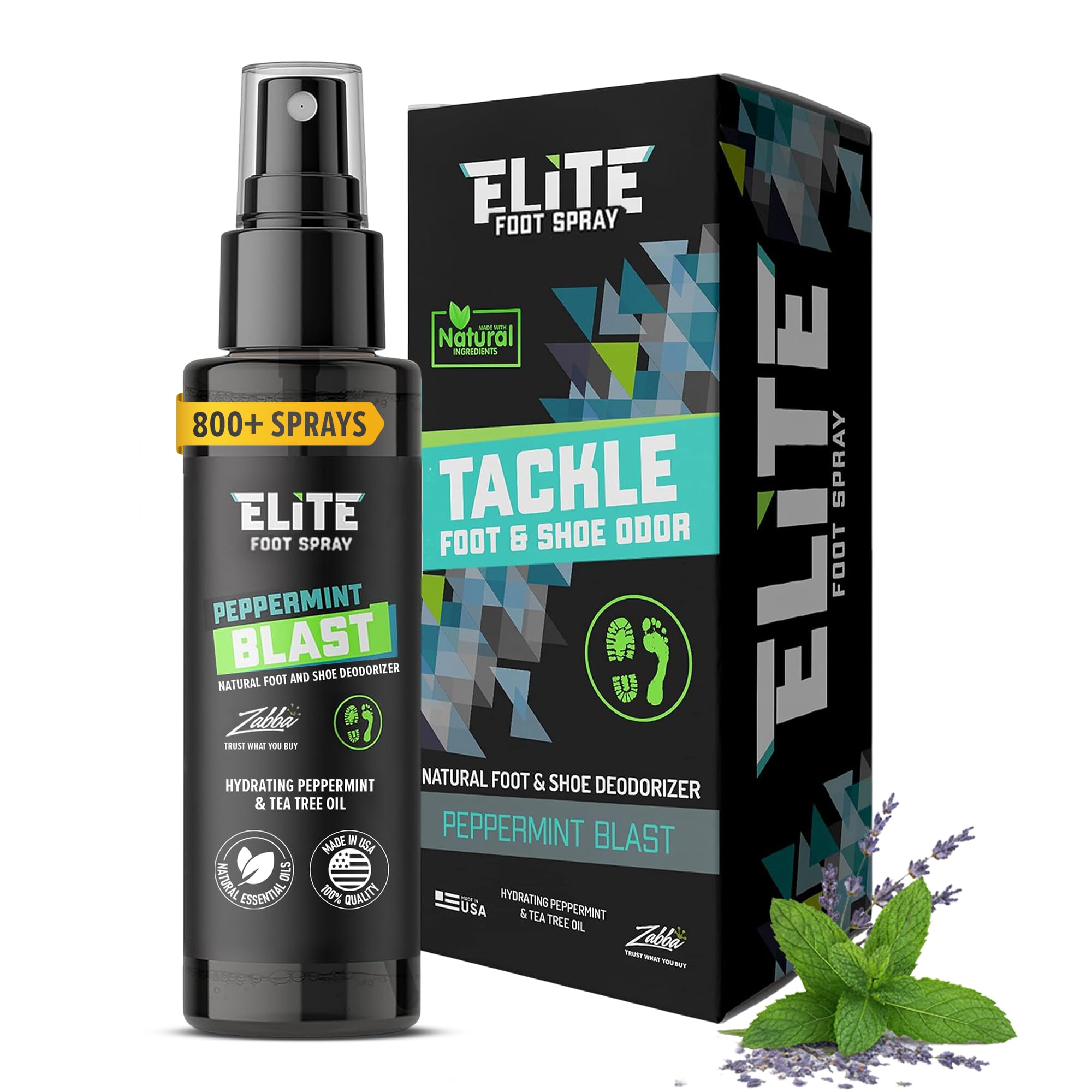 Elite Sportz Shoe Deodorizer bottle close-up for travel freshness