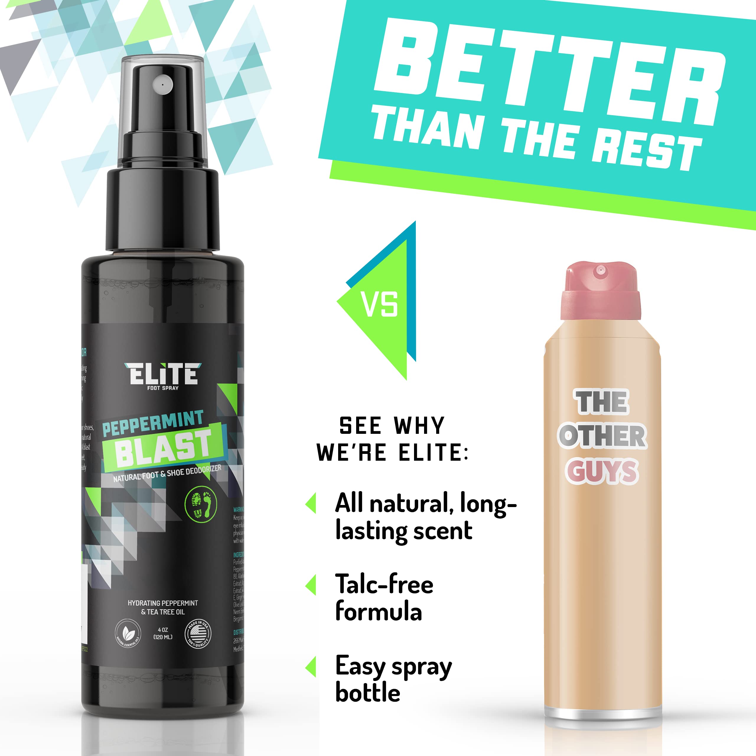 Feet feel refreshed after applying Elite Sportz deodorizer on footwear