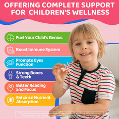 ELLAMENTZ Kids Omega-3 gummies in strawberry flavor for kid-friendly taste.