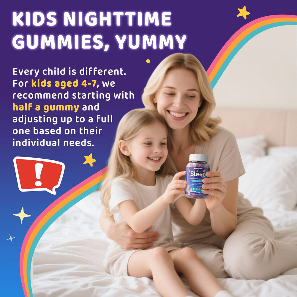 Product box packaging of ELLAMENTZ Kids Sleep Gummies ready for gifting