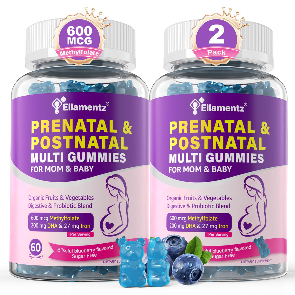 Ellamentz Prenatal bottle dosage supports consistent daily intake for mom and baby