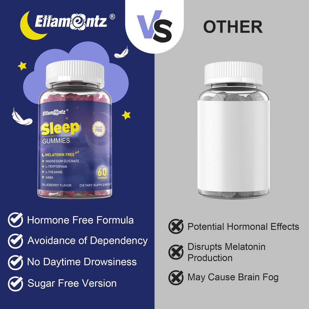 ELLAMENTZ Sleep Gummies poured into hand for a bedtime routine