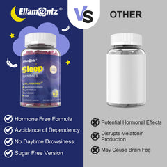 ELLAMENTZ Sleep Gummies poured into hand for a bedtime routine