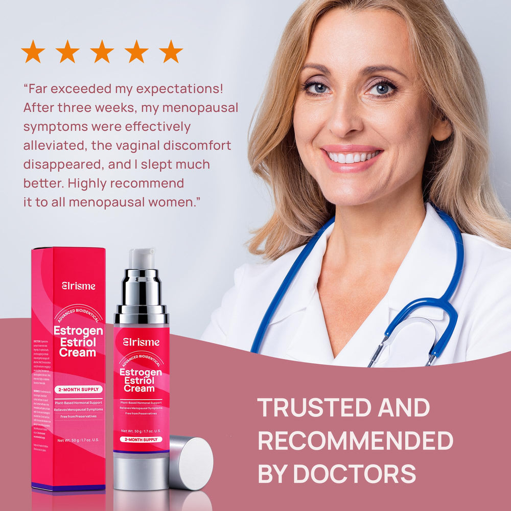 Elrisme Estriol Cream 50ml packaging suitable for travel and storage