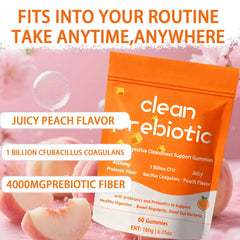 Elunara 60-count bottle shown as convenient daily fiber for digestion