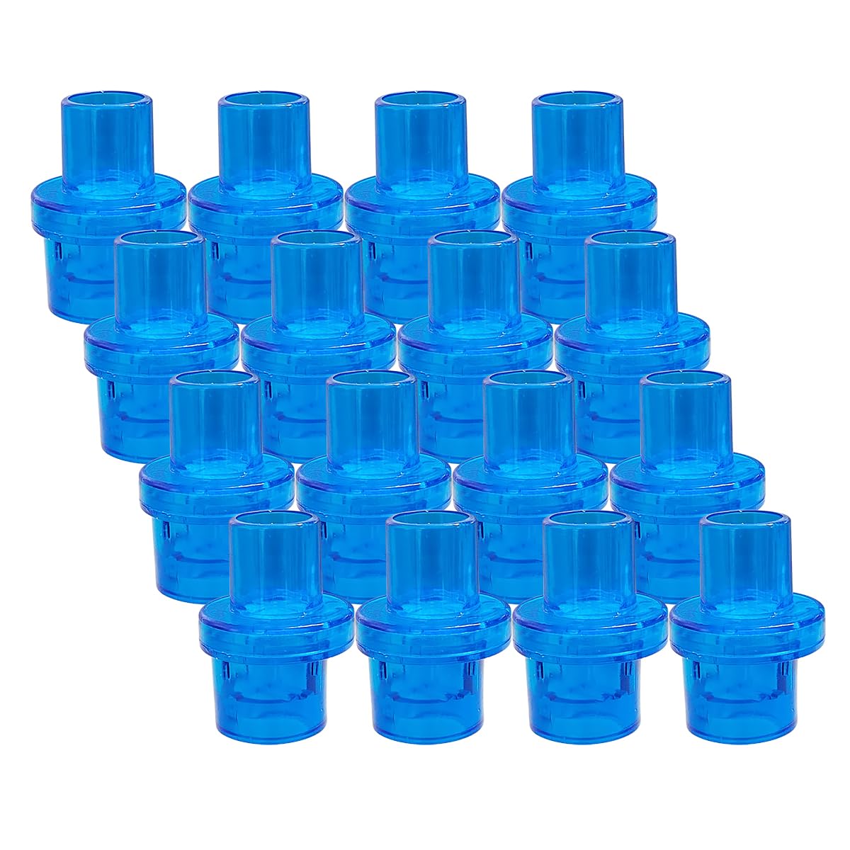 ELYSAID CPR rescue valve pack 100—bulk set for training sessions, easy distribution and hygiene.