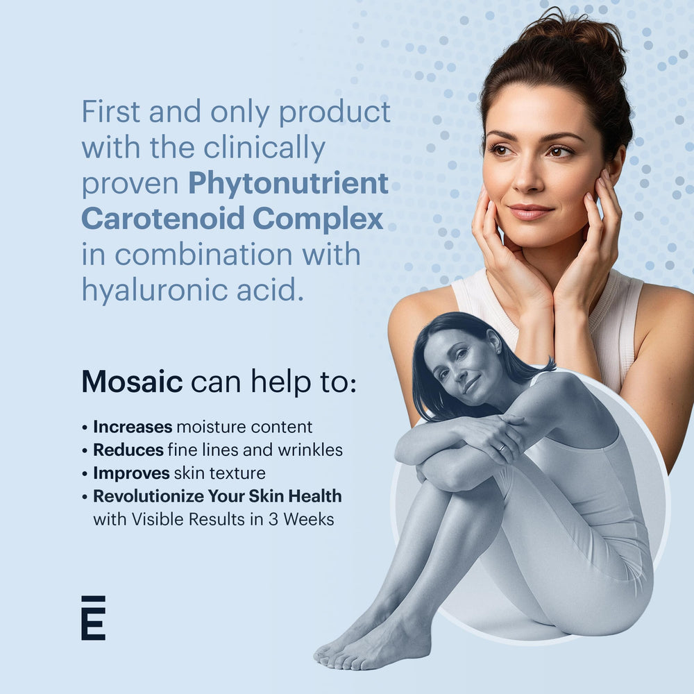 ELYISIUM Mosaic softgel capsules close-up showing smooth texture and daily hydration.