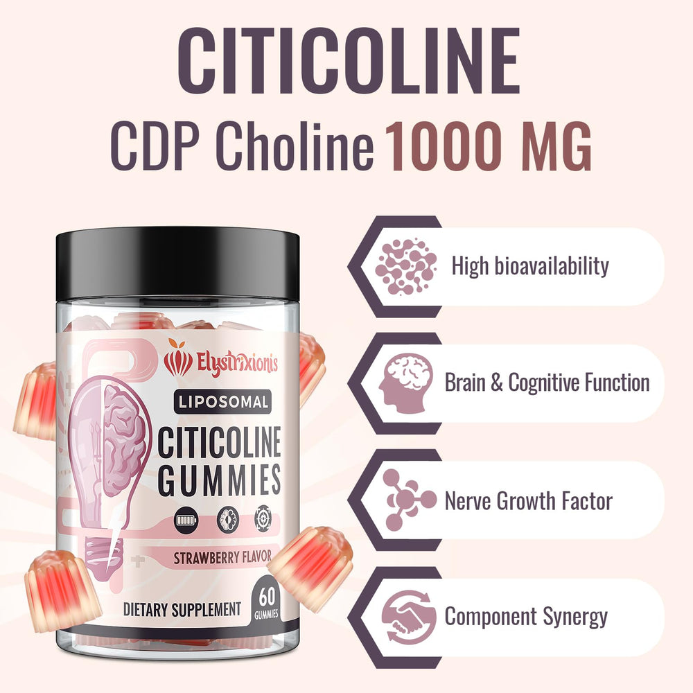 Elystrixionis Citicoline Lions Mane extract visual signals enhanced neural support.