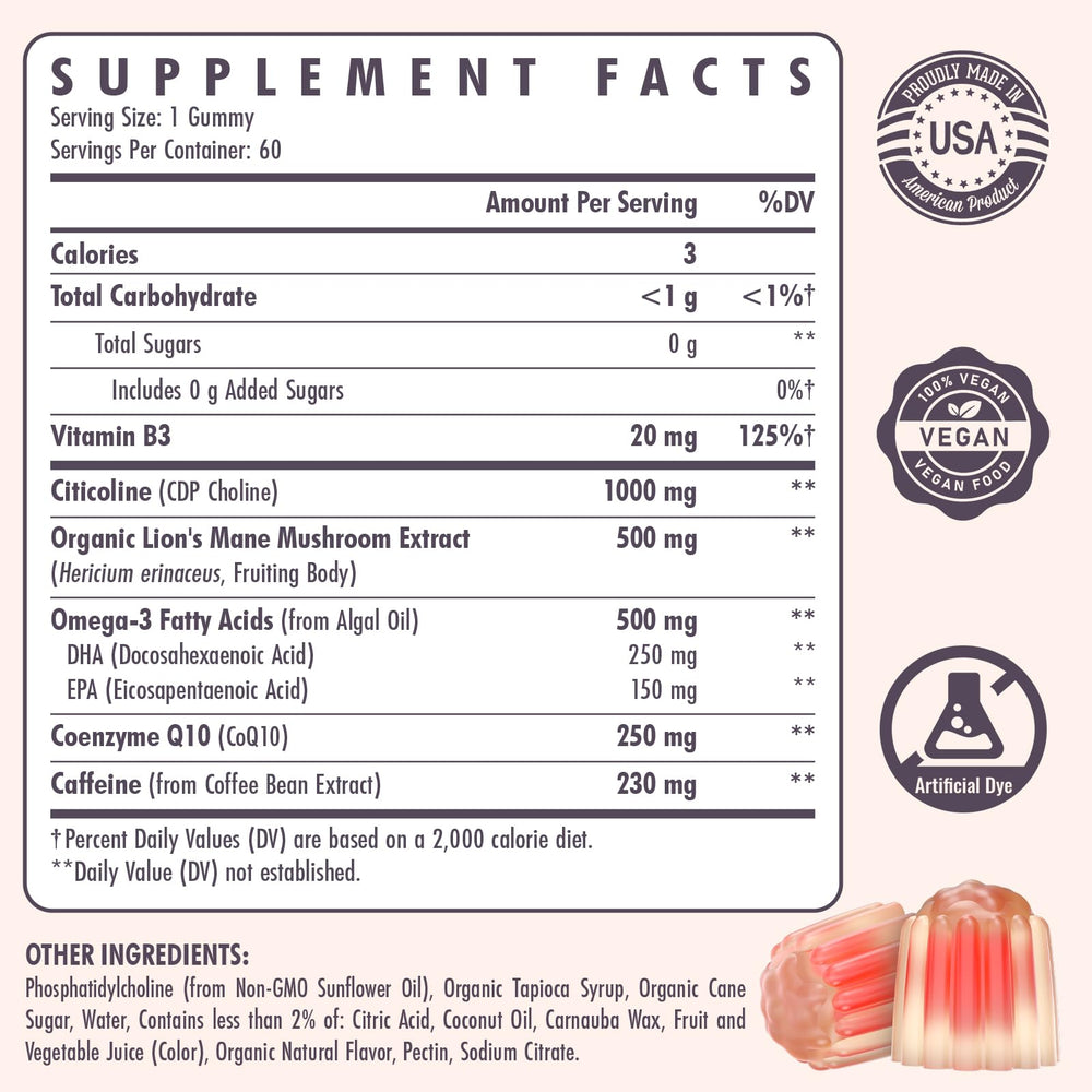 Elystrixionis Citicoline packaging scene communicates quality and daily readiness.