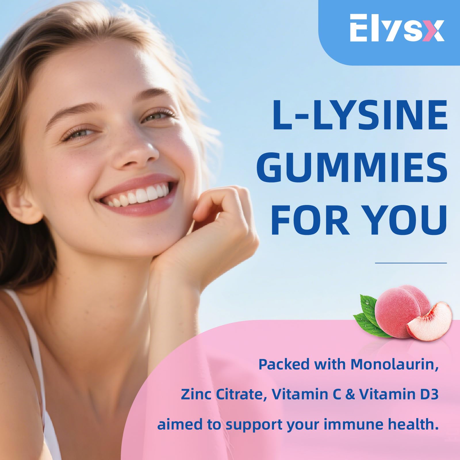Elysx L-Lysine Gummies bottle ready for everyday use.