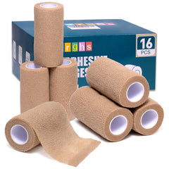 Elzrghs 16-roll skin-color bandage wrap for quick, secure wrapping.