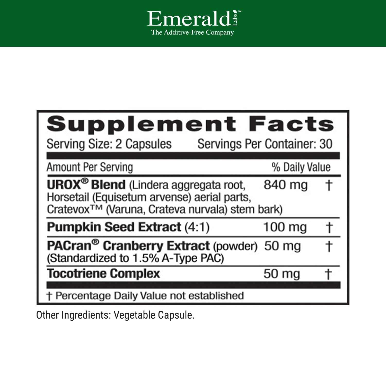 Emerald Labs PACran cranberry extract capsule for bladder support