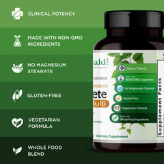 Emerald Labs Complete 1-Daily Multi whole-food blend visual emphasizes sprouts and enzymes.