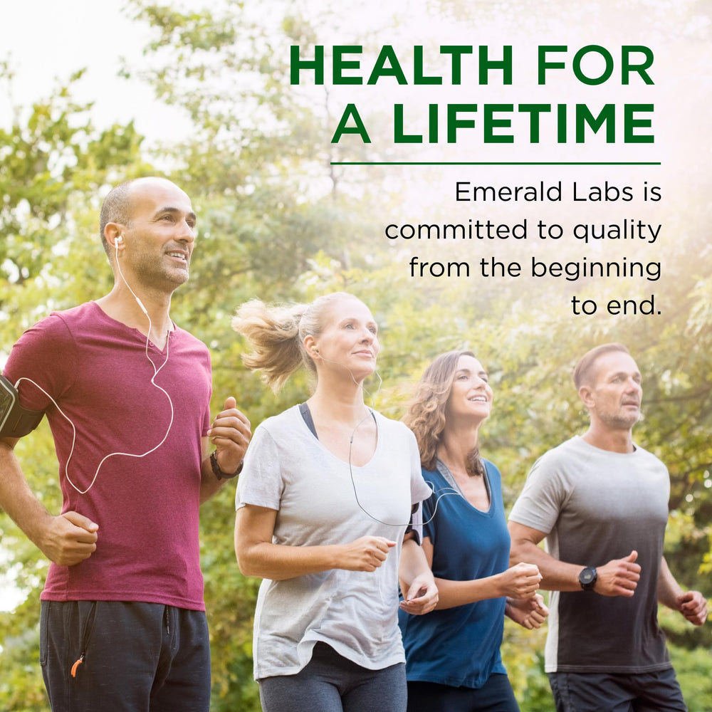 Emerald Labs Complete 1-Daily Multivitamin capsules poured into hand for daily consistency.
