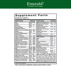 Emerald Labs Complete Clinical Multi label close-up showing clean ingredient list